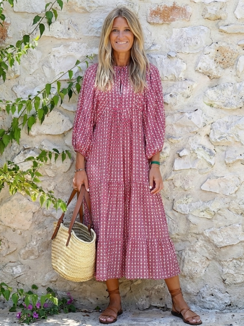 | Robe Midi a Imprimé Géométrique Arlyte