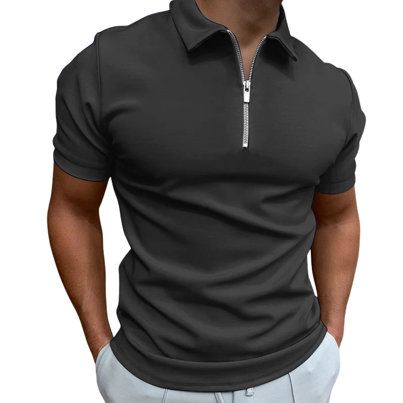 | POLO MODERNE AVEC ZIP MI-HAUT