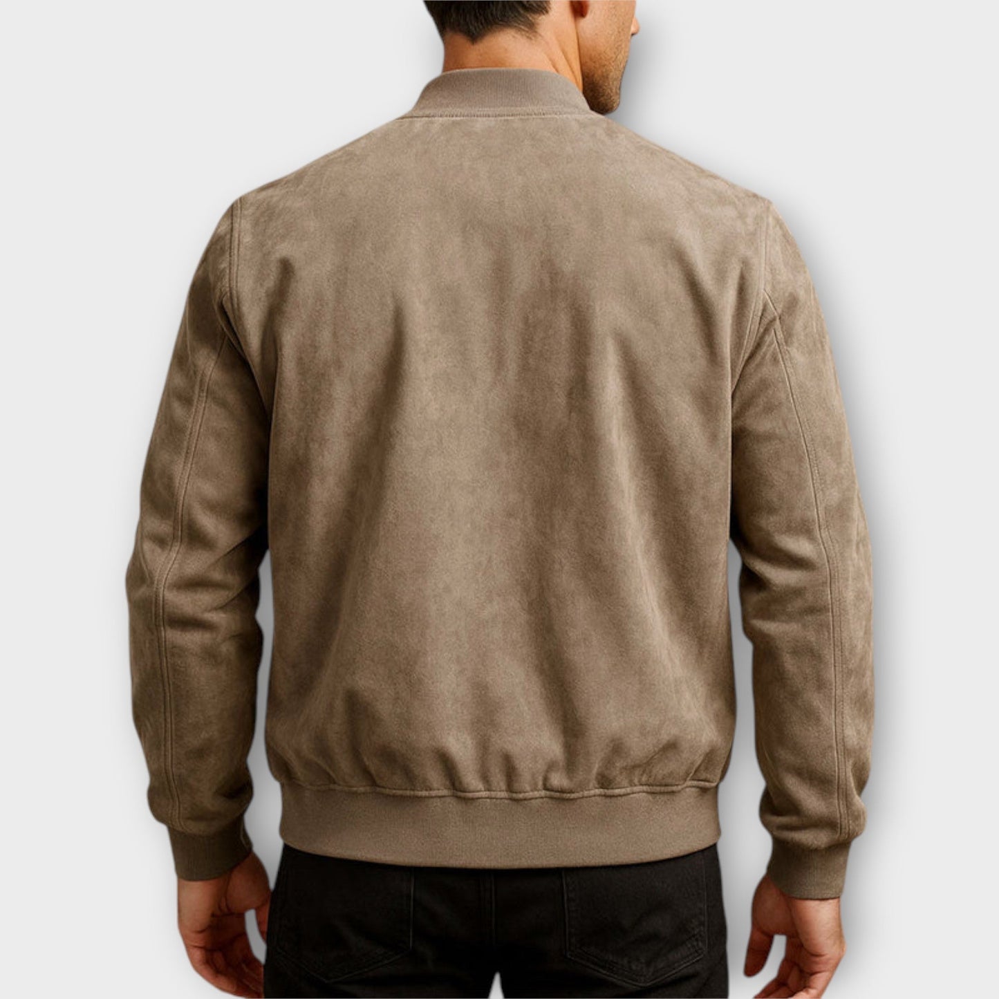 | VESTE BOMBER EN CUIR SUEDE HOMME