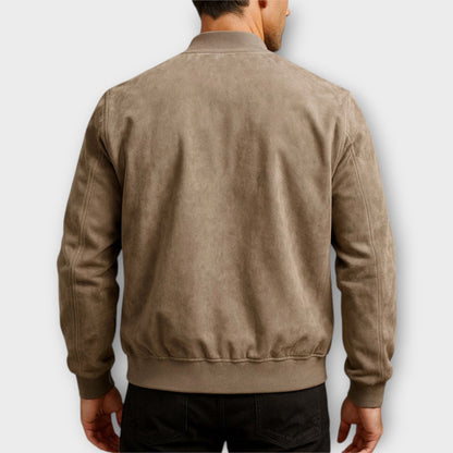 | VESTE BOMBER EN CUIR SUEDE HOMME