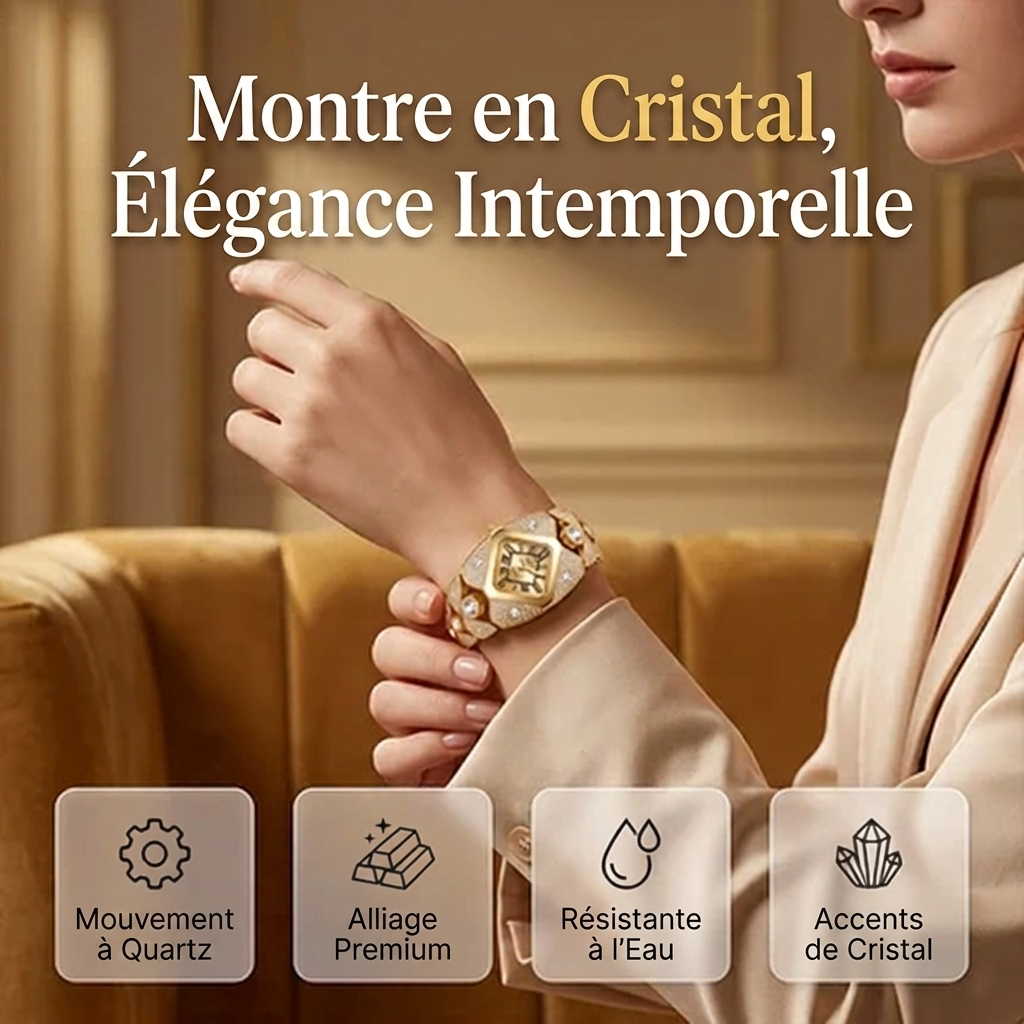 Reloj Zélavine™ con Cristales – Elegancia Atemporal
