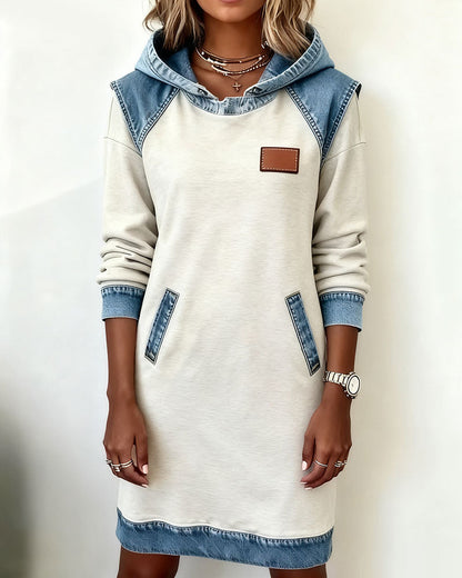 Vestido casual elegante para otoño con capucha