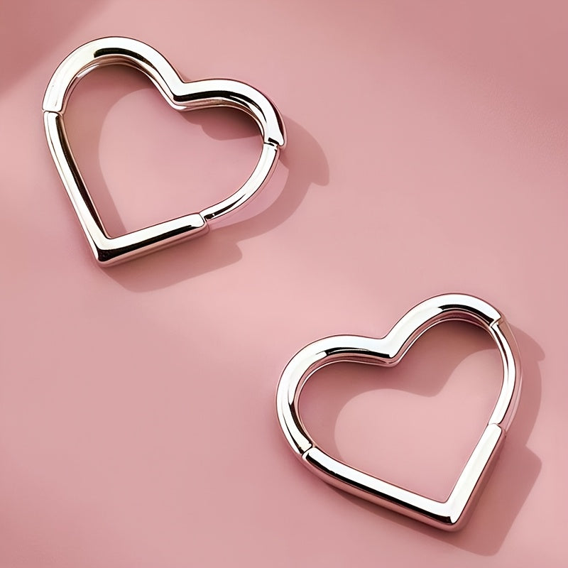 Pendientes Corazón Dorado de Acero Inoxidable