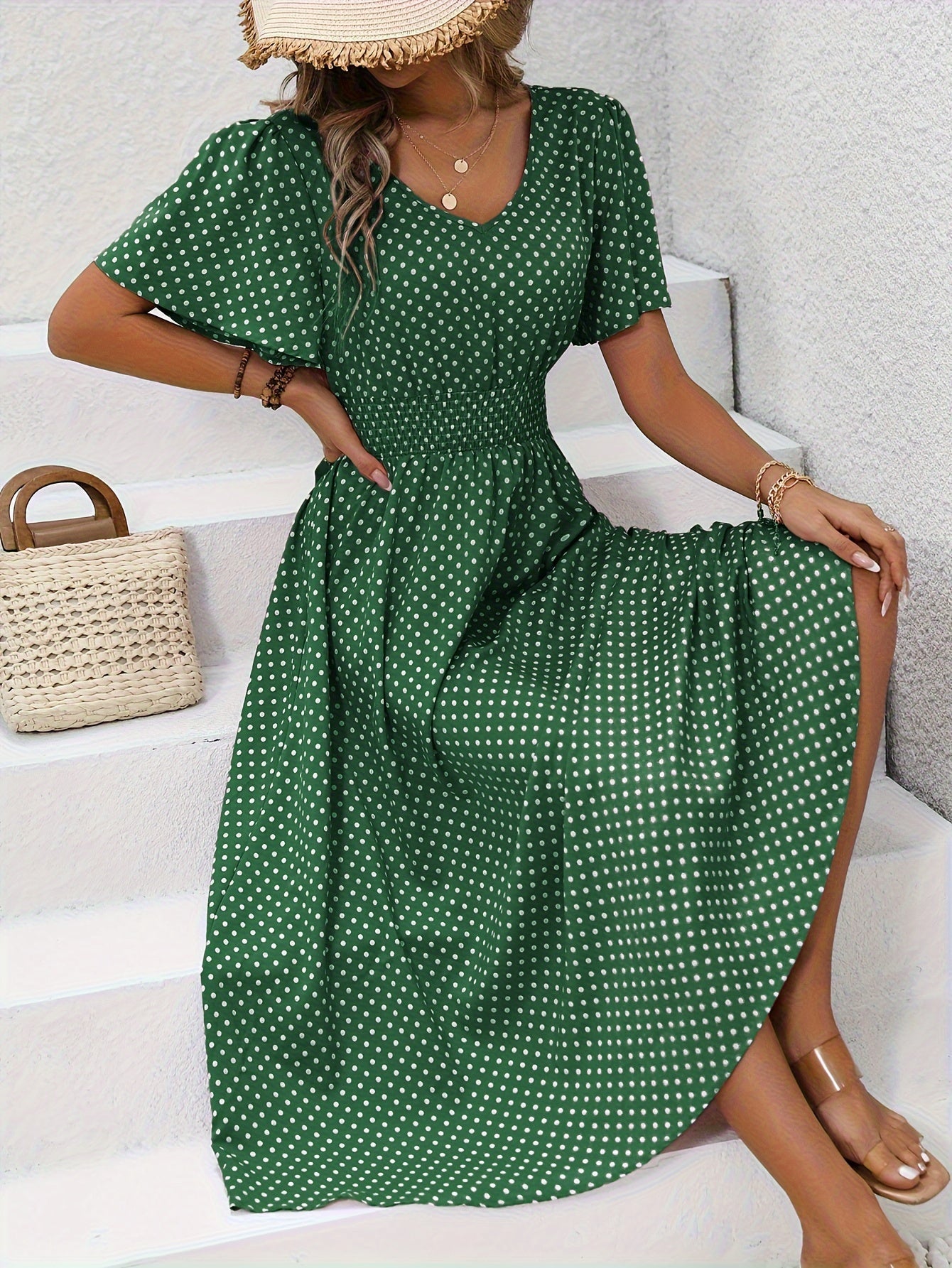 | Robe Élégante Pois Élisa