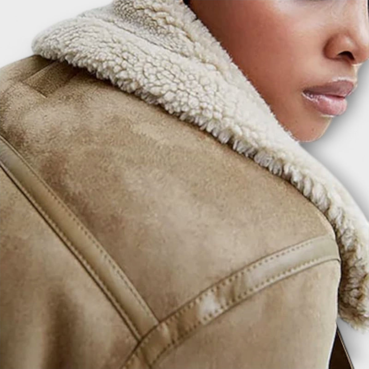 Chaqueta Aviator Aurora de shearling