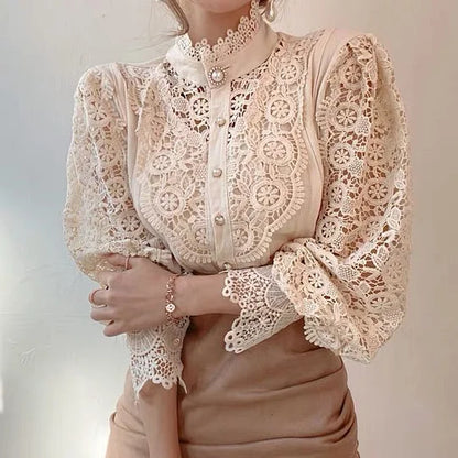 | Chemise a mangas longues con dentelle y dyalles Tove