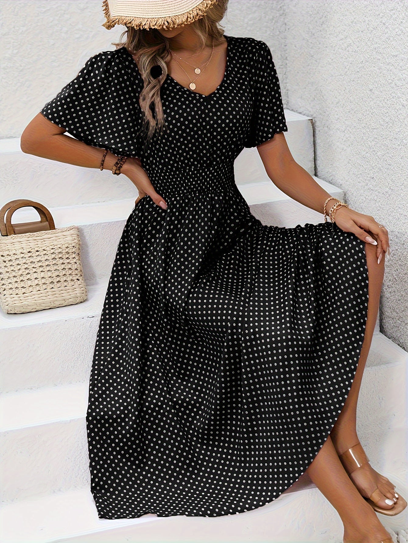 | Robe Élégante Pois Élisa