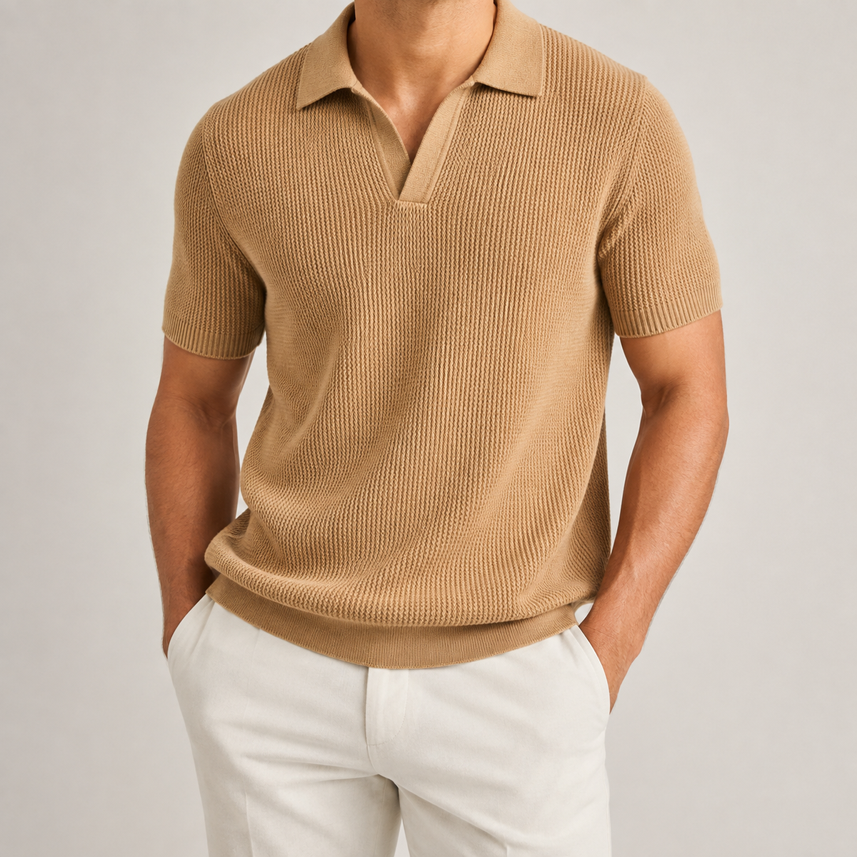Jersey Polo Slim de Cachemira para Negocios Ramon