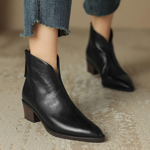 | Bottines Élégantes en Cuir