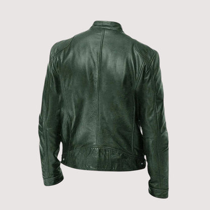 | VESTE EN CUIR HAUT DE GAMME ÉLÉGANTE POUR HOMME