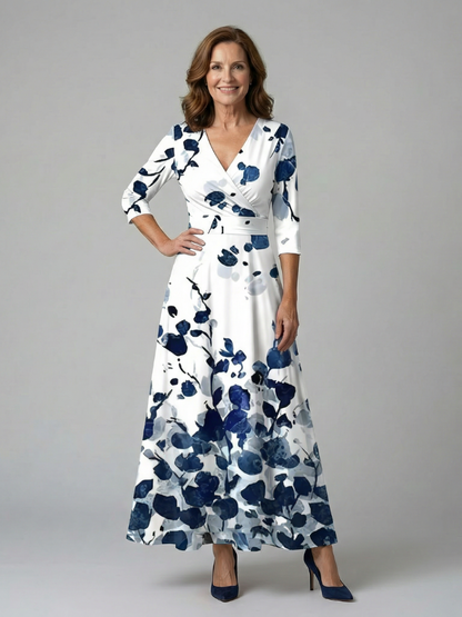 | Robe Midi Croisée a Col Celine