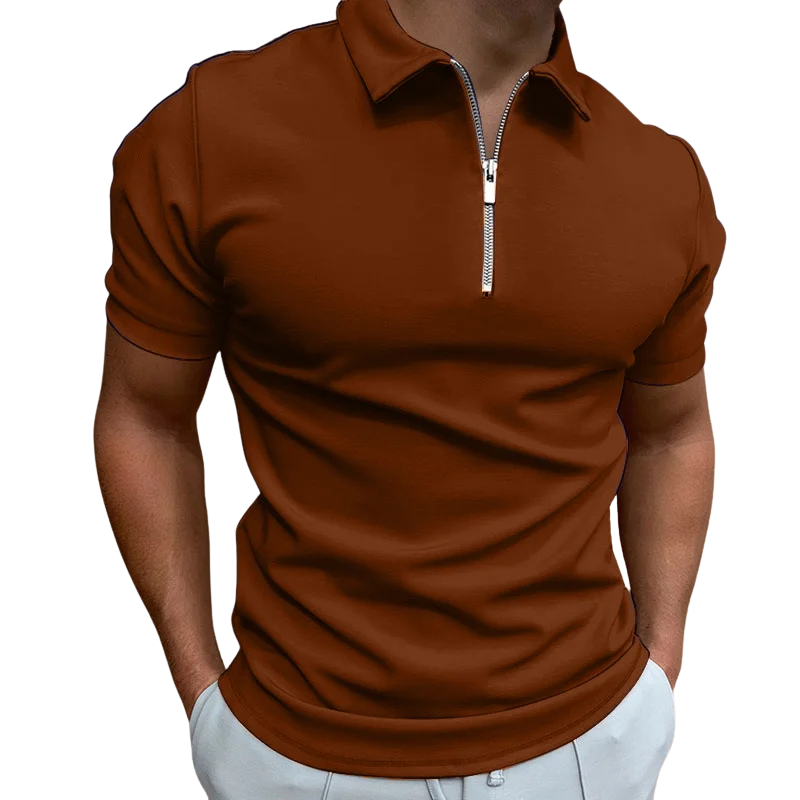 | POLO MODERNE AVEC ZIP MI-HAUT