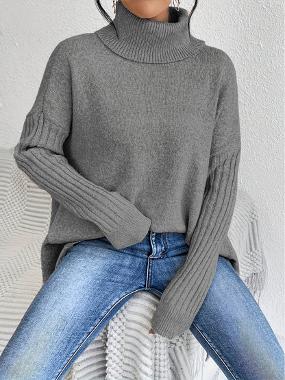 Leina | Jersey de Cuello Vuelto Suave y Relajado