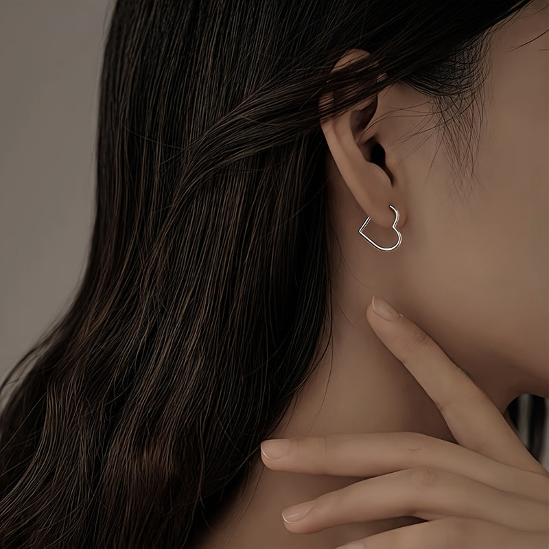 Pendientes Corazón Dorado de Acero Inoxidable