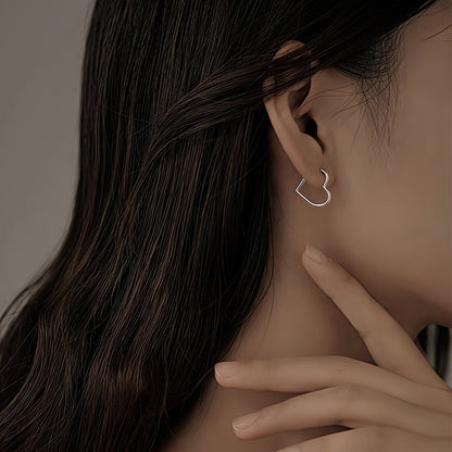 Pendientes Corazón Dorado de Acero Inoxidable
