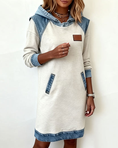 Vestido casual elegante para otoño con capucha