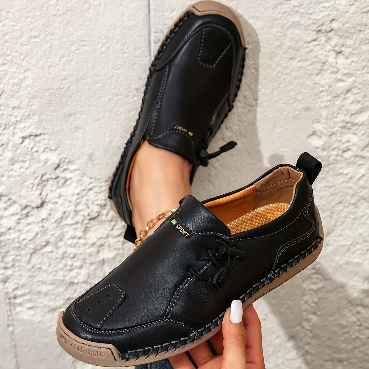| Mocasines Cómodos con Costuras Hechas a Mano Mathilde