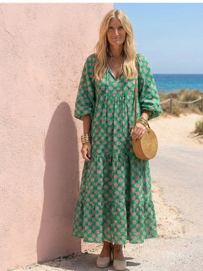 | Robe Midi a Imprimé Floral Fiora