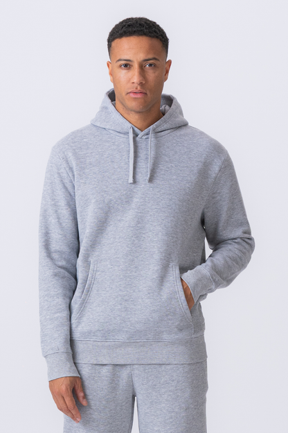 Leone - Sudadera Hombre Capucha Gris Estilo Essential