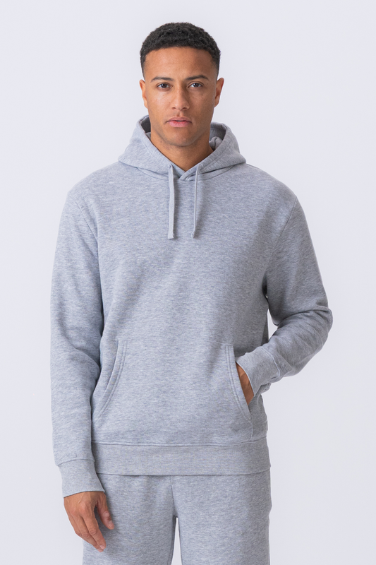 Leone - Sudadera Hombre Capucha Gris Estilo Essential