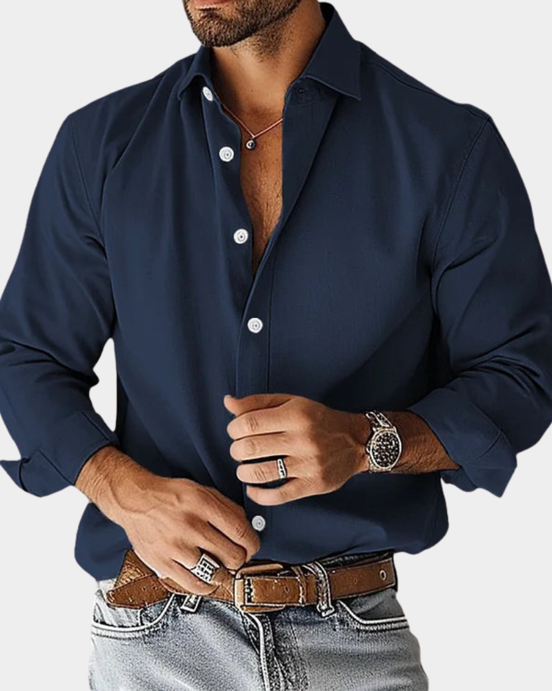 | CHEMISE BOUTONNÉE ÉTIREMENT COUPE SLIM POUR HOMME