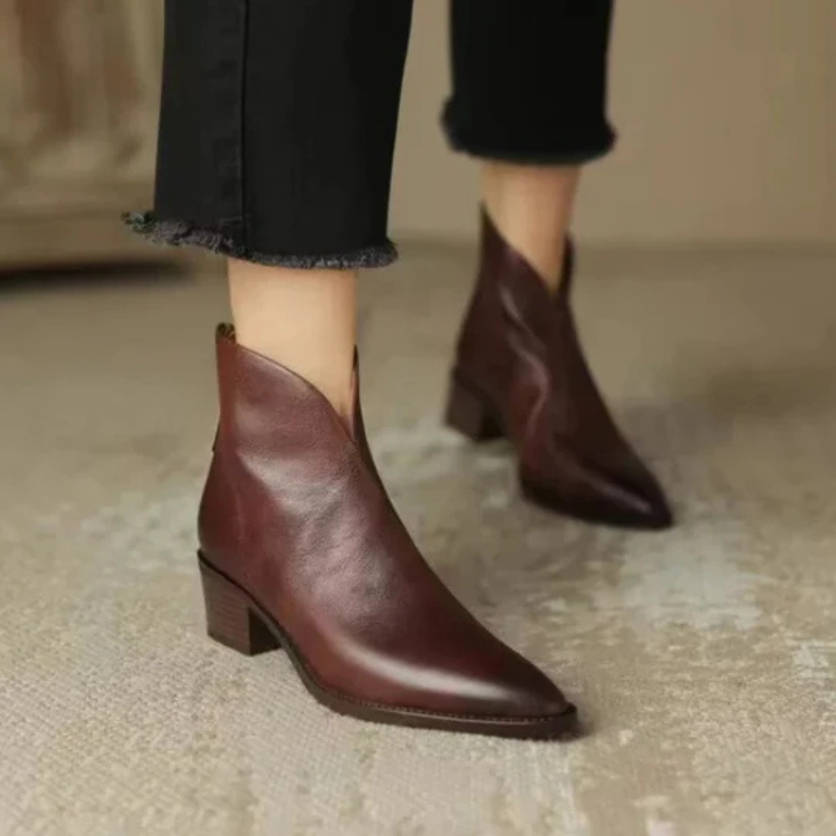 | Bottines Élégantes en Cuir
