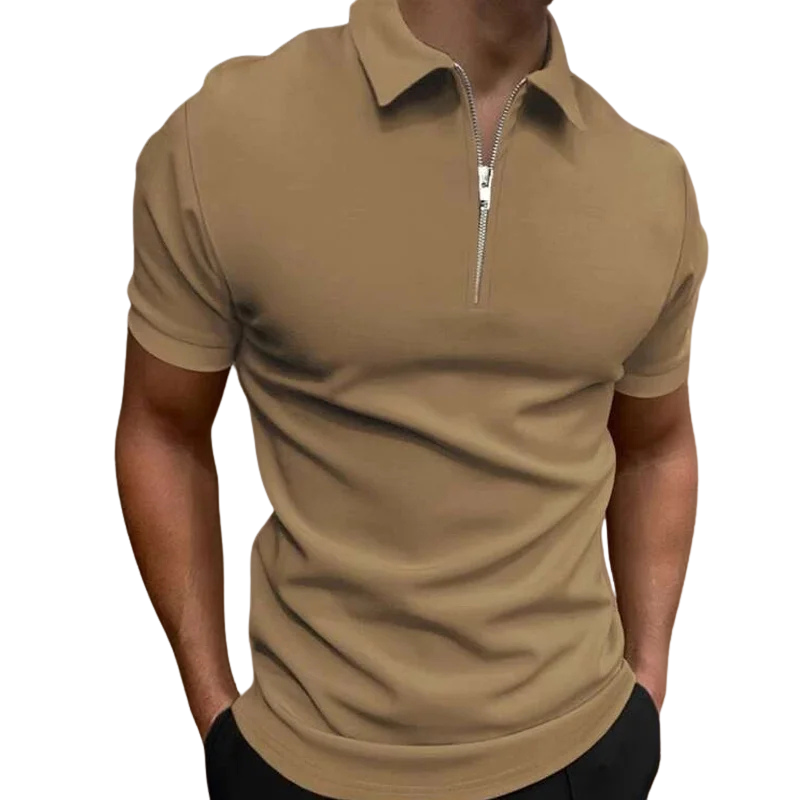 | POLO MODERNE AVEC ZIP MI-HAUT