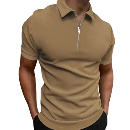 | POLO MODERNE AVEC ZIP MI-HAUT