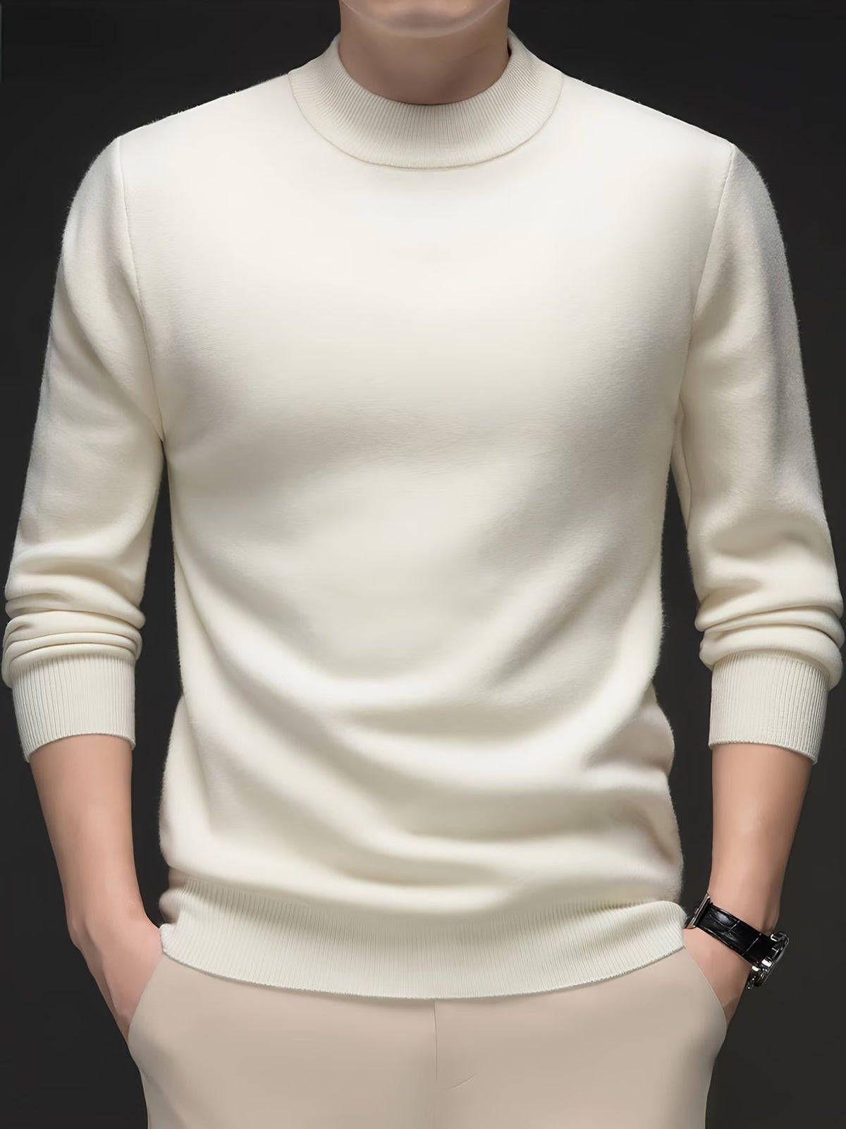Renzo – Jersey Hombre Cuello Alto de Canalillo