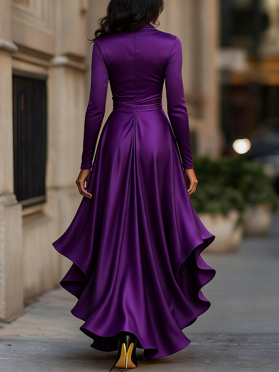 Mathilde | Vestido Cruzado Satinado Elegancia Intemporal