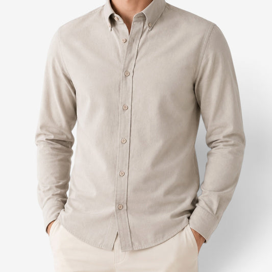 Camisa Oxford de Algodón Slim Fit con Absorción de Sudor