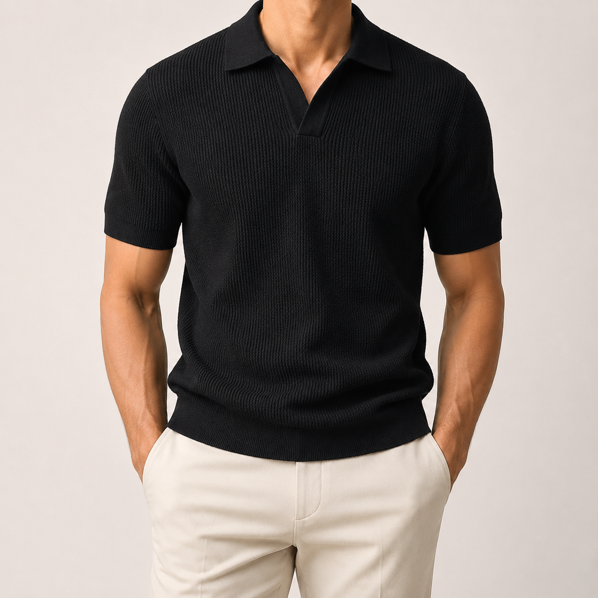 Jersey Polo Slim de Cachemira para Negocios Ramon