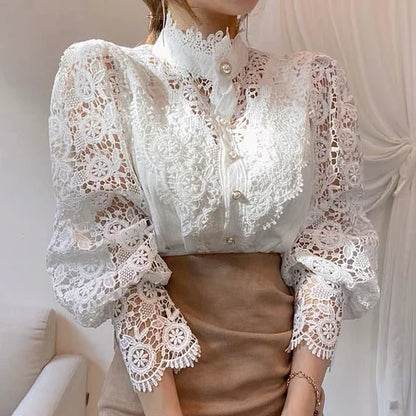 | Chemise a mangas longues con dentelle y dyalles Tove