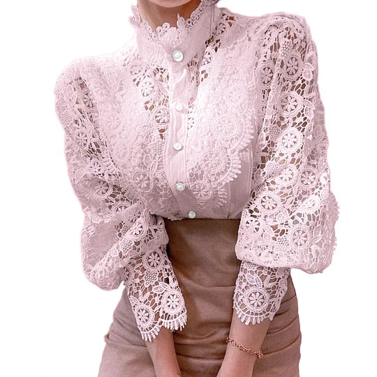 | Chemise a mangas longues con dentelle y dyalles Tove