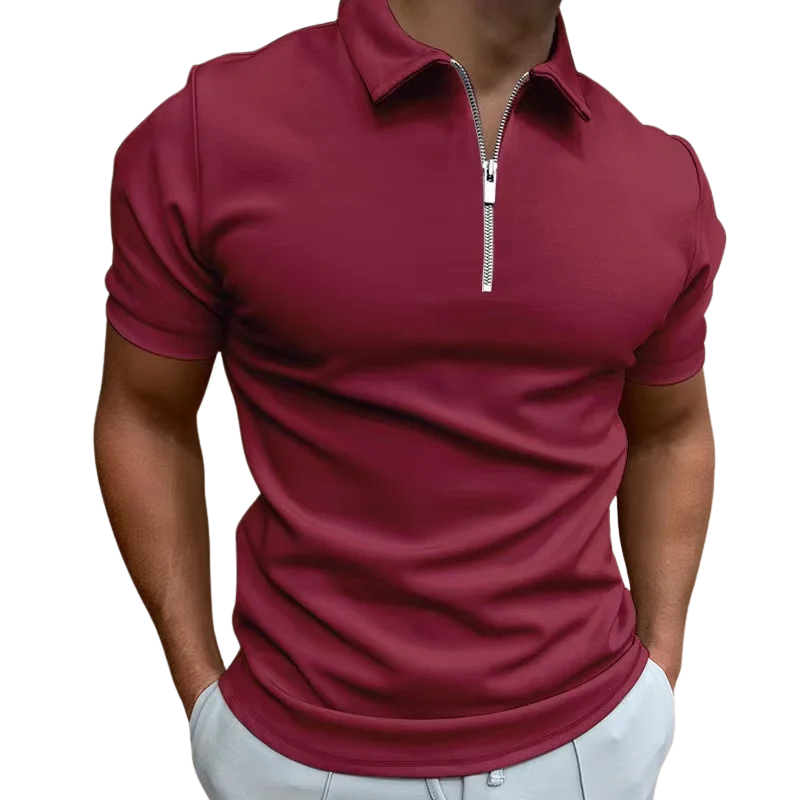 | POLO MODERNE AVEC ZIP MI-HAUT