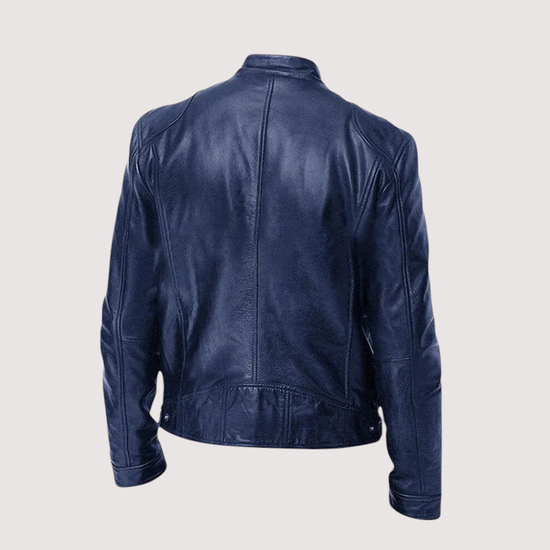 | VESTE EN CUIR HAUT DE GAMME ÉLÉGANTE POUR HOMME