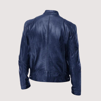 | VESTE EN CUIR HAUT DE GAMME ÉLÉGANTE POUR HOMME