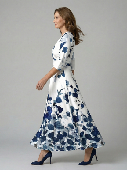| Robe Midi Croisée a Col Celine