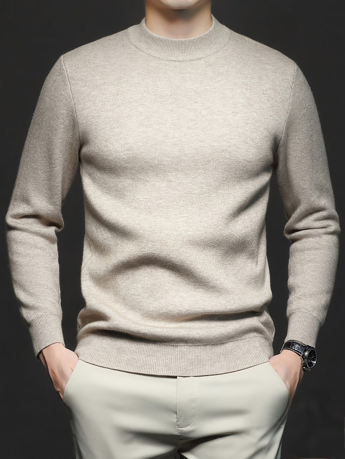 Renzo – Jersey Hombre Cuello Alto de Canalillo