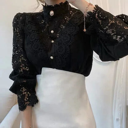 | Chemise a mangas longues con dentelle y dyalles Tove