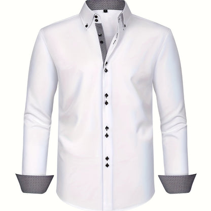 | CHEMISE ÉLÉGANTE LÉGÈRE AVEC DÉTAILS CONTRASTÉS