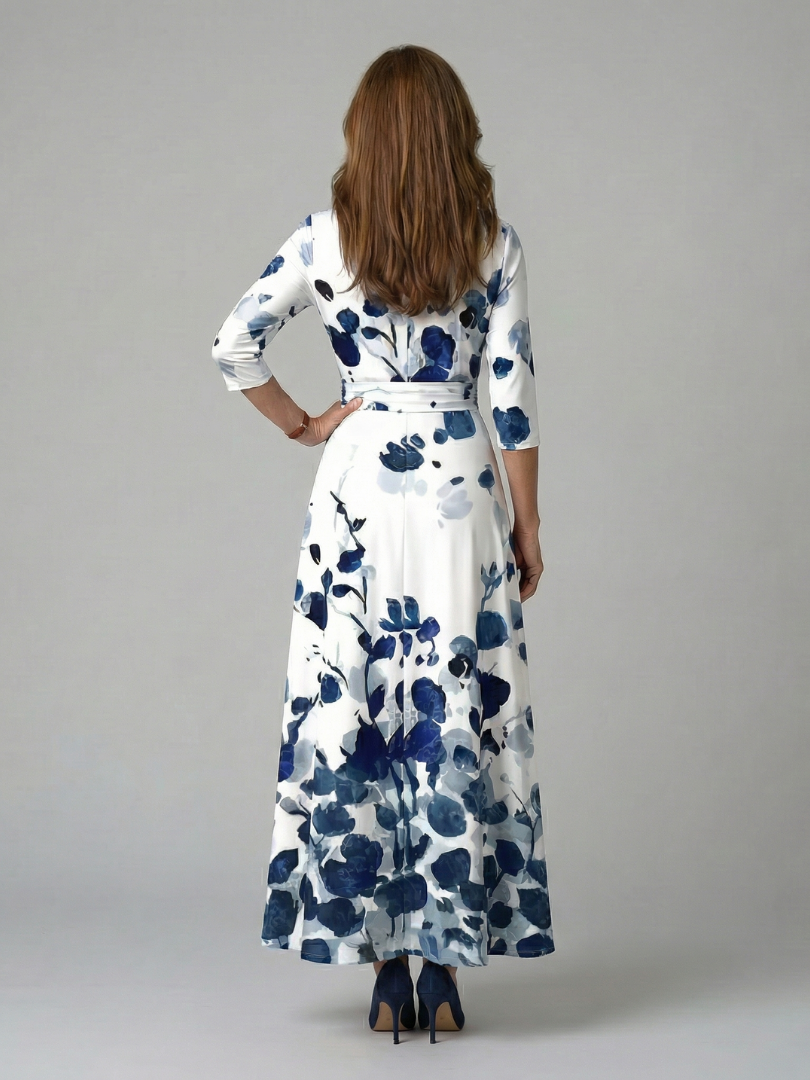 | Robe Midi Croisée a Col Celine