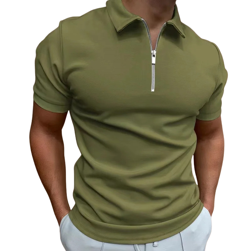 | POLO MODERNE AVEC ZIP MI-HAUT