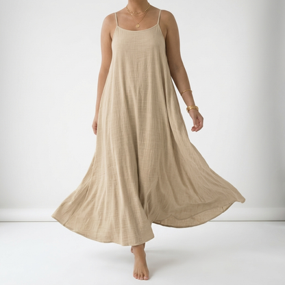 Dorsale™ — Vestido Maxi Espalda Descubierta Tirantes con Lazo