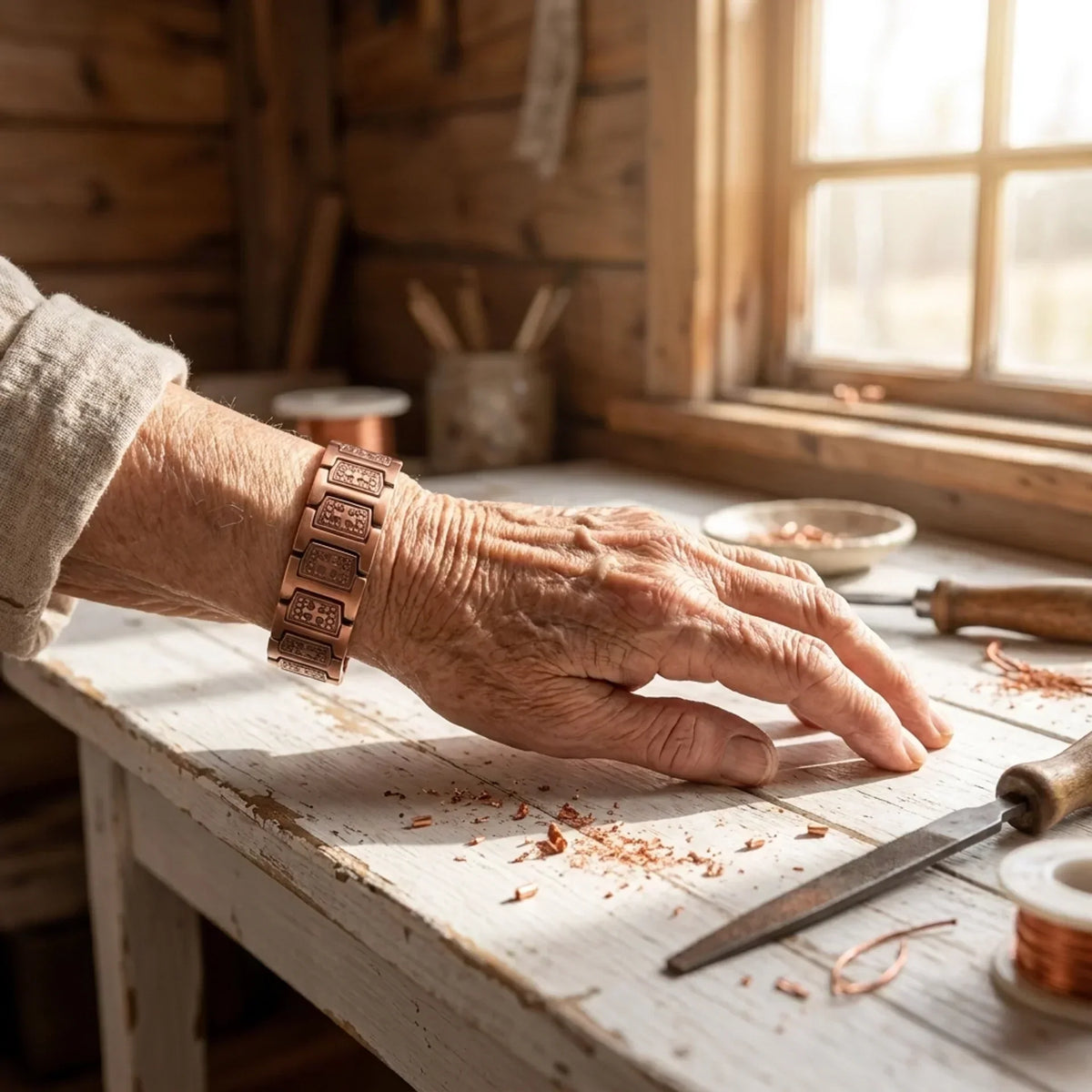 Affluence Brazalete de Cobre para Hombre
