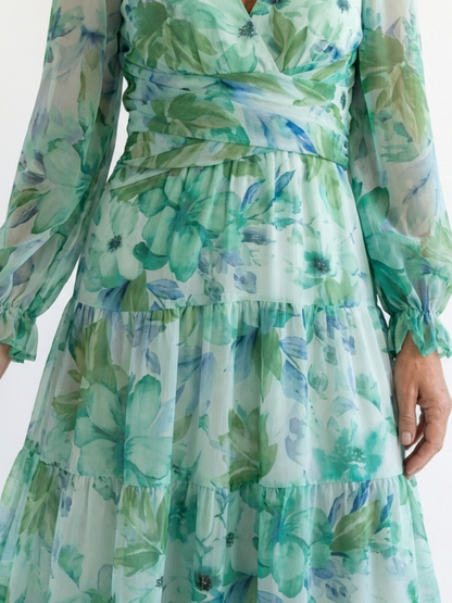 | Robe Maxi Fleurie a Manga Larga Althea