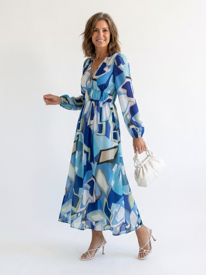 | Robe Maxi Fleurie a Manga Larga Althea