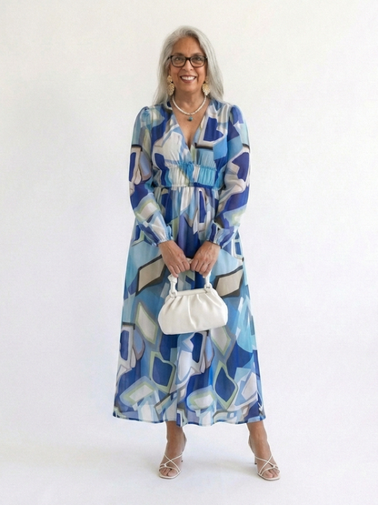 | Robe Maxi Fleurie a Manga Larga Althea