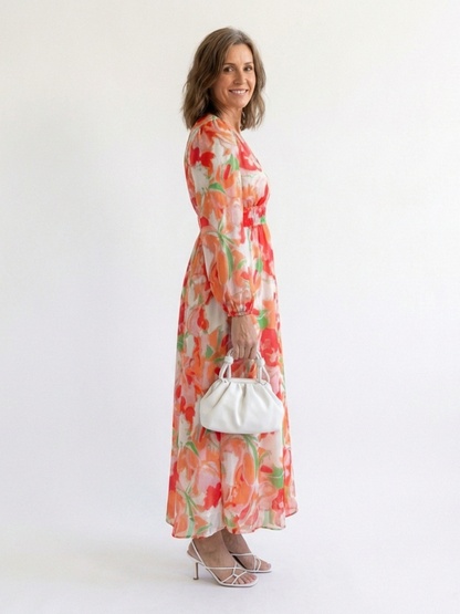 | Robe Maxi Fleurie a Manga Larga Althea