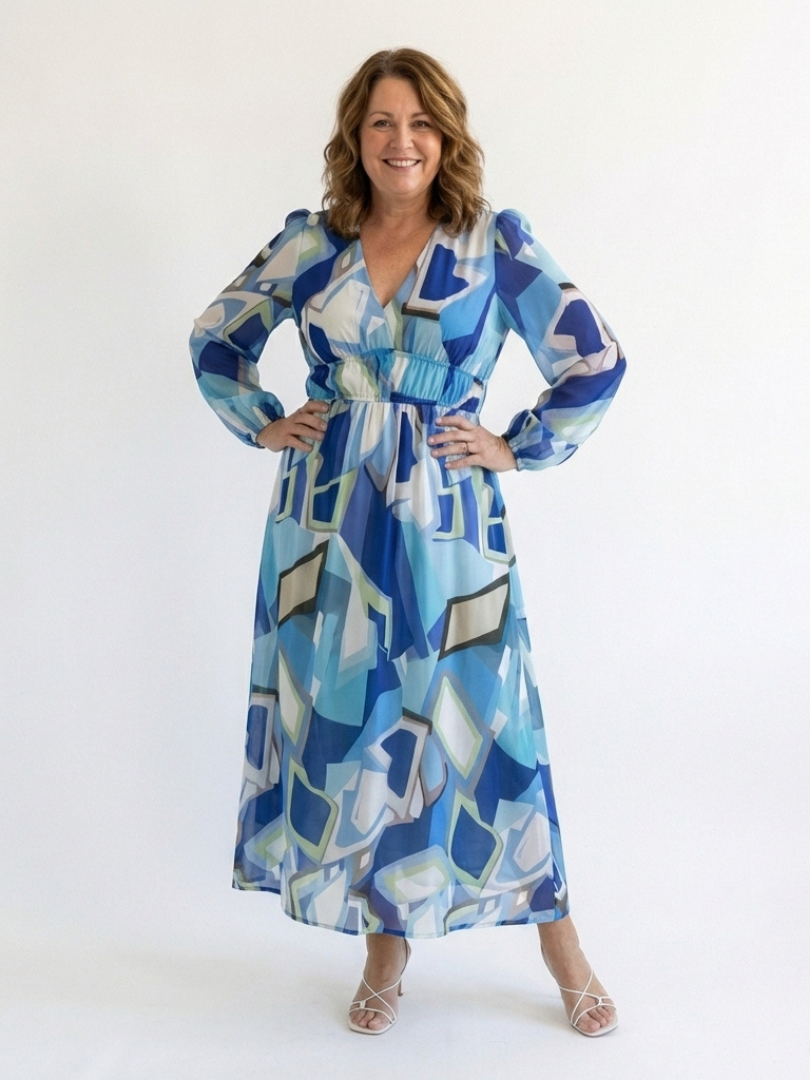 | Robe Maxi Fleurie a Manga Larga Althea